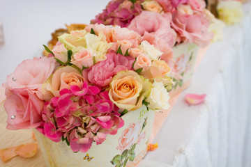 table with flowers