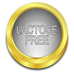 Lactose free Button - 3D illustration