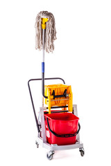 mop bucket isolated