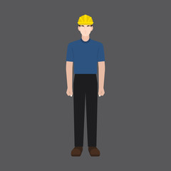 A male avatar of professions people. Front view. Full body. Flat style icons. Occupation avatar. Employee / labor icon. Vector illustration