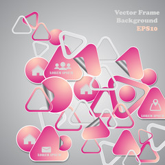 Background polygons cut paper- design template. Vector illustrat