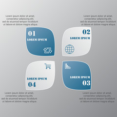 Design clean number banners template/graphic or website layout.