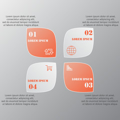 Design clean number banners template/graphic or website layout.