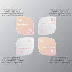 Design clean number banners template/graphic or website layout.