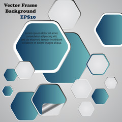 Background polygons cut paper- design template. Vector illustrat