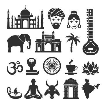 India vector icons