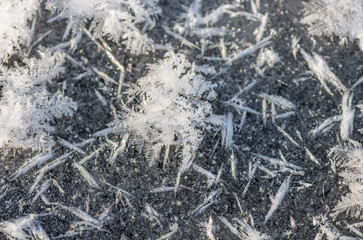the abstract background of ice and snow