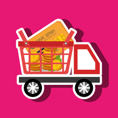 Naklejka premium car shop buy online vector illustration eps 10