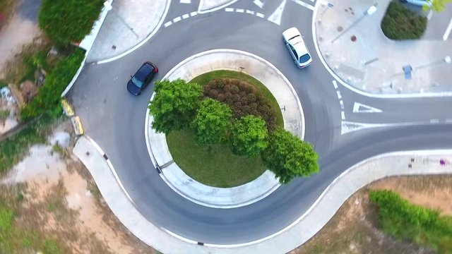 Car moving roundabout