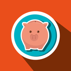 piggy saving money coin vector illustration eps 10
