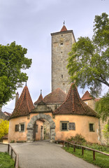 Fototapeta na wymiar Tower of Rothenburg ob der Tauber, Germany