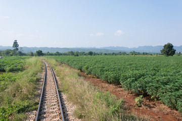 Fototapeta na wymiar Railway,Thailand. It is classical railway.