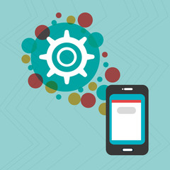 smartphone group online apps vector illustration eps 10