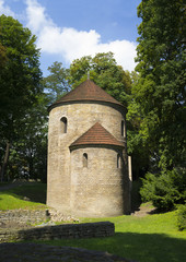 Rotunda of Saint Nicolas, Castle Hill, Cieszyn, Silesia, Poland, Central Europe - landmark, cultural heritage and historic monument made in romanesque style. One of the oldest building in Poland