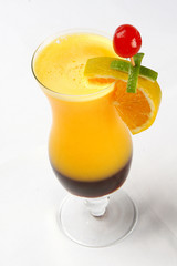 Fruit cocktail. traditional cold drink in the summer.