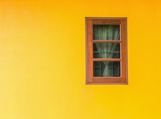 The windows in orange wall
