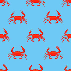 Crab seamless pattern