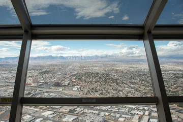 Wandcirkels plexiglas View of Las Vegas from the Stratosphere Hotel © st_matty