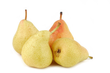 organic pears isolated on white