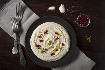 Hummus with pomegranate