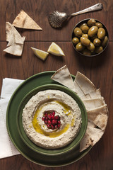 Eggplant salad with tahini and pomegranate 