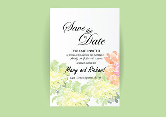 invitation card romantic concept vintage design .watercolor brush design