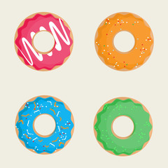Tasty donuts vector