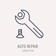 Vector Simple Logo Template Car Elements