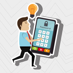 man credit card idea vector illustration eps 10