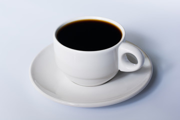 Obraz na płótnie Canvas white cup coffee on white background