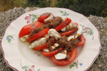 Salade de tomates mozzarella