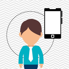 character secure protection vector illustration eps 10