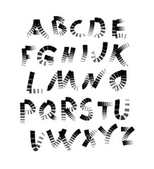 Hand drawn font for your design. Decorative alphabet.