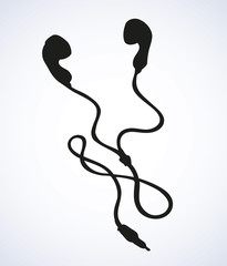 Headphones. Vector drawing