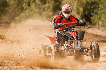 ATV Rider in the race