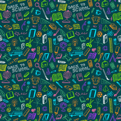 School supplies seamless