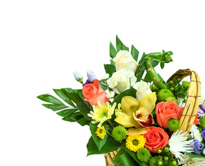 flower bouquet in basket