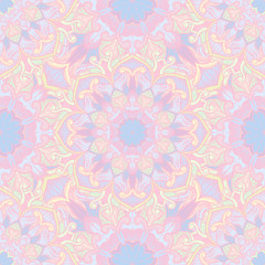 Seamless decorative pattern. Ornament with mosaic elements