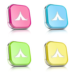 ikona na tle zaokrąglonego kwardratu z metalowym środkiem i odbiciem © vempireart