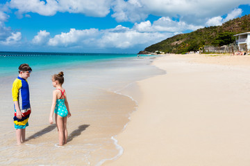 Kids having fun at beach