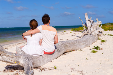 Couple at tropical beach