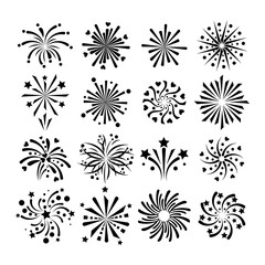 Fireworks vector icon isolated