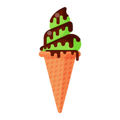 Set of ice cream icon isolated