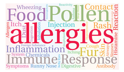 Fototapeta premium Allergies Word Cloud