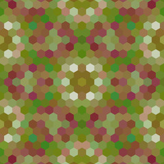 Kaleidoscopic low poly hexagon style vector mosaic background