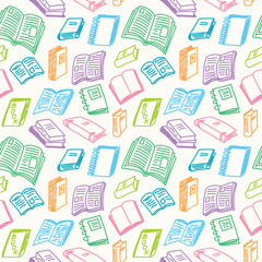 Books sketch seamless