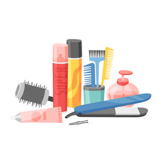 Hair style bottle vector.