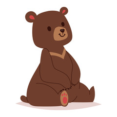 Naklejka premium Cartoon bear vector haracter