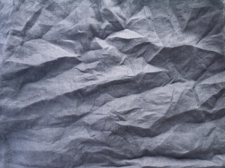 Crinkled dark gray natural linen fabric