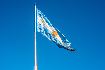 Argentinian flag in Buenos Aires, Argentina.